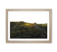 View of Yelverton in Dartmoor Painting Framed Print | A2 Oak Framed Wall Art | Ready to Hang | Modern Historical Picture | Living Room Bedroom Lounge Office