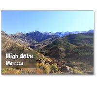 View on A Mountain in The High Atlas Which Is A Mountain Range in Central Morocco, North Africa, The Highest Part of The Atlas Mountains, Fridge Magnet