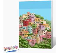 View Paint by Numbers for Adults with Frame, House Paint by Numbers Kits for Beginners, Easy Painting Kits for Adults with Brushes and Acrylic, Room Decor, Decorative Home Accessories, 36x44in 9-7588