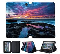 View Printed Case Compatible with All-New Amazon Kindle Fire HD 8 & 8 Plus Tablet (12th Gen/10th Gen, 2022/2020 Release) 8 Inch Thin Premium PU Leather Folio Case Cover (beach at sunset 1)