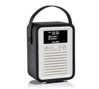 View Quest VQ Portable Retro Mini DAB & DAB+ Digital Radio Alarm Clock - Black Black