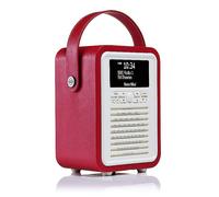 View Quest VQ Portable Retro Mini DAB & DAB+ Digital Radio Alarm Clock - Red Red