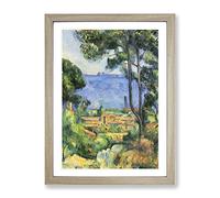 View Through The Trees By Paul Cezanne Classic Painting Framed Print | A3 Oak Framed Wall Art | Ready to Hang | Classic Floral Picture | Living Room Bedroom Lounge Office