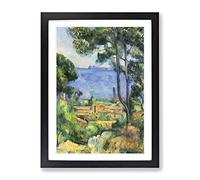 View Through The Trees By Paul Cezanne Classic Painting Framed Print | A4 Black Framed Wall Art | Ready to Hang | Classic Floral Picture | Living Room Bedroom Lounge Office