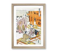 View To Marriage By Isoda Koryusai Asian Japanese Framed Print | A2 Oak Framed Wall Art | Ready to Hang | Asian Nature Picture | Living Room Bedroom Lounge Office
