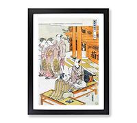 View To Marriage By Isoda Koryusai Asian Japanese Framed Print | A3 Black Framed Wall Art | Ready to Hang | Asian Nature Picture | Living Room Bedroom Lounge Office