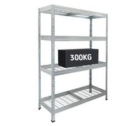 View Tuff 300 Galv. Wire Shelving - H1800 X W1200 X D450mm - 4 Hdf Shelves (300Kg Udl)