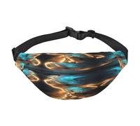 View under the moon Boys Crossbody Waist Bag, Large Travel Fashion Waist Bag for Sports, Running, Cycling, Traveling, Fishing