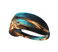 View Under The Moon Elastic Exercise Headband, Fitness Exercise Yoga Cycling Headband, Outdoor Sports Elastic Sweat-Absorbing Headband,