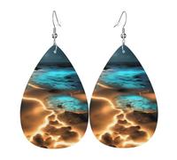 View Under The Moon Leather Earrings, Women'S Accessories, Suitable For Everyday Wear, Commuting And Travel.