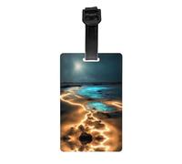 View Under The Moon Printed Luggage Tags with Detachable Wrist Straps can be Hung on suitcases and Travel Bags.