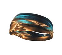 View under the moon Sports headband, unisex, sweat-wicking and quick-drying, suitable for fitness, yoga and other sports.