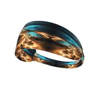 View under the moon Stretchy Non-Slip Sweat Wicking Hair Bands for Women & Men, Workout Headwrap for Gym, Running, Yoga, Tennis