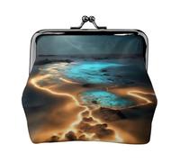 View Under The Moon Womenâ€™s Small Coin Purse,Rectangle Kiss Lock Coin Pouch, Pocket-Sized, Mini Coin Purse for Women