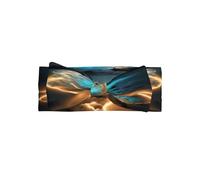 View under the moonPrinted Baby Girl Headbandâ€“Soft and Elastic Nylon Hairband with Adorable Bow, Perfect for Infants