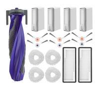 VIEWALL 17 Pack Replacement Accessories Kit Compatible with Narwal Freo X Ultra Robot Vacuum Cleaner, Including 1 Main Roller Brush, 2 Hepa Filters, 4 Mop Pads, 4 Dust Bags, and 6 Side Brushes