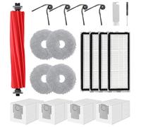 VIEWALL Accessories for Roborock QV 35S/QV 35A/QR 598/QR 798 Vacuum Cleaner,1 Main Brush,4 HEPA Filters,4 Dust Bags,4 Wipes,4 Side Brushes,1 Brush,1 Screwdriver,19 Pieces Replacement Parts Set