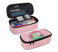 Viewamoon Mushroom Frog Pencil Case for Girls Lightweight Pencil Bags with Zipper Pockets Multifunctional Storage Organizer Canvas Cosmetic Bag for Travel Outdoor