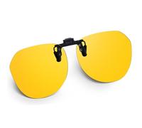 VIEWBETTER Clip On Night Vision Glasses for Driving Over Prescription Glasses Flip Up Anti Glare Polarized Glasses N1009, Night Vision Lenses, M