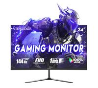 Viewedge 23.8 Inch Gaming Monitor 144Hz, 1ms, 1080p IPS 110% sRGB with HDR 10, DP HDMI, Built-in Speaker, Support FreeSync and Wall Mounting Screen 23.8 Inch Monitor