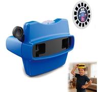 Viewfinder for Kids, 3D Slide Learning Toys, Retro Slide Learning Toy with Animal Space Images, Portable Interactive Projector Toy, Interactive Photo Projector for Home, Boys & Girls Ages 3+ (Blue)