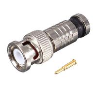 Viewi 1-Pack BNC Compression Coaxial RG59 Aerial & Satellite Cable Male Connector Crimp Plugs for Indoor/Outdoor CCTV Security Camera Installation