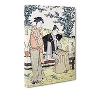 Viewing The Bush Clover By Torii Kiyonaga Canvas Print | Gallery Wrapped 30mm Frame Wall Art | 20x14 inches | Ready to Hang | Asian Picture | Living Room Bedroom Lounge Office