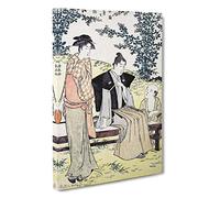 Viewing the Bush Clover by Torii Kiyonaga Canvas Print | Gallery Wrapped 30mm Frame Wall Art | 30x20 inches | Ready to Hang | Asian Picture | Living Room Bedroom Lounge Office