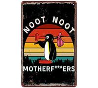 Retro Decor Penguin Metal Tin Signs Noot Noot Pingu Vintage Metal Home Living Room 6x8 in Tin Sign Home Decor Home Art Metal Signs Wall Art Wall Decor Poster
