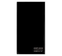 ViewPoint Black | 2027-2028 3.5 x 6.5 Inch Two Year Monthly Pocket Planner Calendar | Foil Stamped Cover | BrownTrout | Organizing Task List Stationery Designer Trendy Fashion