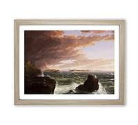 Views Across Frenchmans Bay By Thomas Cole Classic Painting Framed Print | A3 Oak Framed Wall Art | Ready to Hang | Classic Historical Picture | Living Room Bedroom Lounge Office