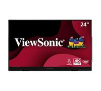ViewSonic ID2456-4K 24 Inch 4K UHD Touch Display Tablet with PCAP 10 Point Touch, Active Stylus, Built-in Kickstand, USB Hub, HDMI, DisplayPort, and USB C Inputs