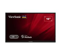 ViewSonic VA1650 15.6 Inch 1080p Portable IPS Monitor with a Built-in Stand, Mobile Ergonomics, USB C, Mini HDMI and Protective Case for Home and Office,Black