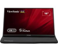 ViewSonic VA1650 15.6 Inch 1080p Portable IPS Monitor with a Built-in Stand, Mobile Ergonomics, USB C, Mini HDMI and Protective Case for Home and Office,Black