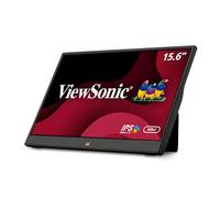 Viewsonic VA1655 47 cm (16 Inch) Portable Monitor (Full HD, IPS Panel, Mini-HDMI, 2x USB-C for Raspberry Pi/Xbox/PS4/PS5, Speakers) Black