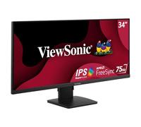 ViewSonic VA3456-MHDJ 34-inch WQHD Ergonomic Monitor with SuperClear IPS, HDR400 Ready, Adaptive Sync, Dual Integrated Speakers, 2x HDMI, DisplayPort, for Work, Study and Entertainment at Home