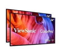 ViewSonic VP2468A_H2 24-Inch Premium Dual Pack Head-Only IPS 1080p Monitor with Advanced Ergonomics, ColorPro 100% sRGB REC 709, 14-bit 3D LUT, Eye Care, and 65W USB C for Home and Office