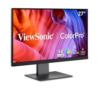 ViewSonic VP2788-5K 27 inch Monitor, 5K Thunderbolt 4, 5120p x 2880p, IPS, 218 PPI, 99% DCI-P3, Dual Daisy Chain, HDR 400, Ergonomic, Mac Compatible, Flicker-Free, USB-C, HDMI, DP, 5-Year Warranty