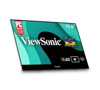 ViewSonic VX1655-4K-OLED 15.6 Inch 4K UHD Portable OLED Monitor with 2 Way Powered 60W USB C, Mini HDMI, Dual Speakers, and Built in Stand with Smart Cover,Black