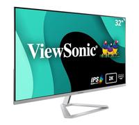 ViewSonic VX3276-2K-MHD 32 Inch IPS WQHD Monitor with 99% sRGB, 2x HDMI, DisplayPort, Mini DisplayPort, Eye Care for Work and Entertainment at Home, Silver/Black
