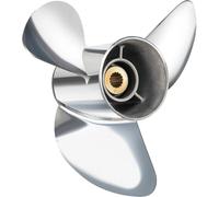 VIF Jason Marine OEM Upgrade Stainless Steel Boat Propeller Compatible with Yamaha 150hp 175hp 200hp 220hp 225hp 250hp F150 F175 F200 F225 Outboard Engines,15 Spline Tooth (Left-Hand, 13 3/4 x 19 LH)
