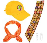 Vifcotlyp 3PCS Scout Costume, World Book Day Costume Accessories Wilderness Explorer Costume Animated Cartoon Movies Character Scout Accessories for Adult for Book Character Dress Up Halloween