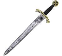 Vifcotlyp 61cm Knight Toy Sword, Plastic Roman Medieval Crusader Sword Warrior Costume Accessories for Halloween Cosplay Gold