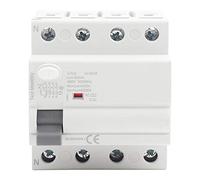 VIFERR 4 Pole Residual Current Device,Short Circuit Protection Device GYL9 25/40/63A 4P 400VAC RCCB Residual Current Circuit Breaker Electric Leakage Protector DIN Rail Mount (63A)
