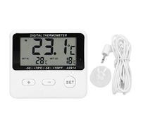 VIFERR Freezer Alarm Thermometer Digital Refrigerator Thermometer LCD Display with Probe Suction Cup for Fridge Aquarium Kitchen
