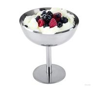 VIFERR Ice Cream Bowl Stainless Steel Sundae Dessert Cup Ice Cream Cup Dessert Dish Cocktail Pudding Cup for Salad Fruit Snack (A)