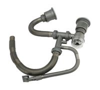 VIFERR Kitchen Drain Kit for Double Bowl Sinks 110 mm Metal Flexible Sink Drain Overflow Pipe with Gasket Connector for Kitchen Bathroom Bar