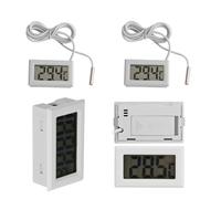 VIFERR LCD Digital Thermometer Mini Temperature Monitor with External Probe LED Display Digital Temperature Meter for Refrigerator Aquarium Fridge Freezer