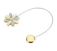 VIFERR Magnetic Curtain Tiebacks, Crystal Flower Window Curtain Decorative Clips Curtain Holder Rope Buckles for Home Office Hotel Decoration(Light Blue)