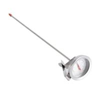 VIFERR Milk Thermometer Metal Long Probe Dial Thermometer with Clip Kettle Clip on Dial Thermometer for Cooking Boiling Beer Home Brew Thermometer 12inch